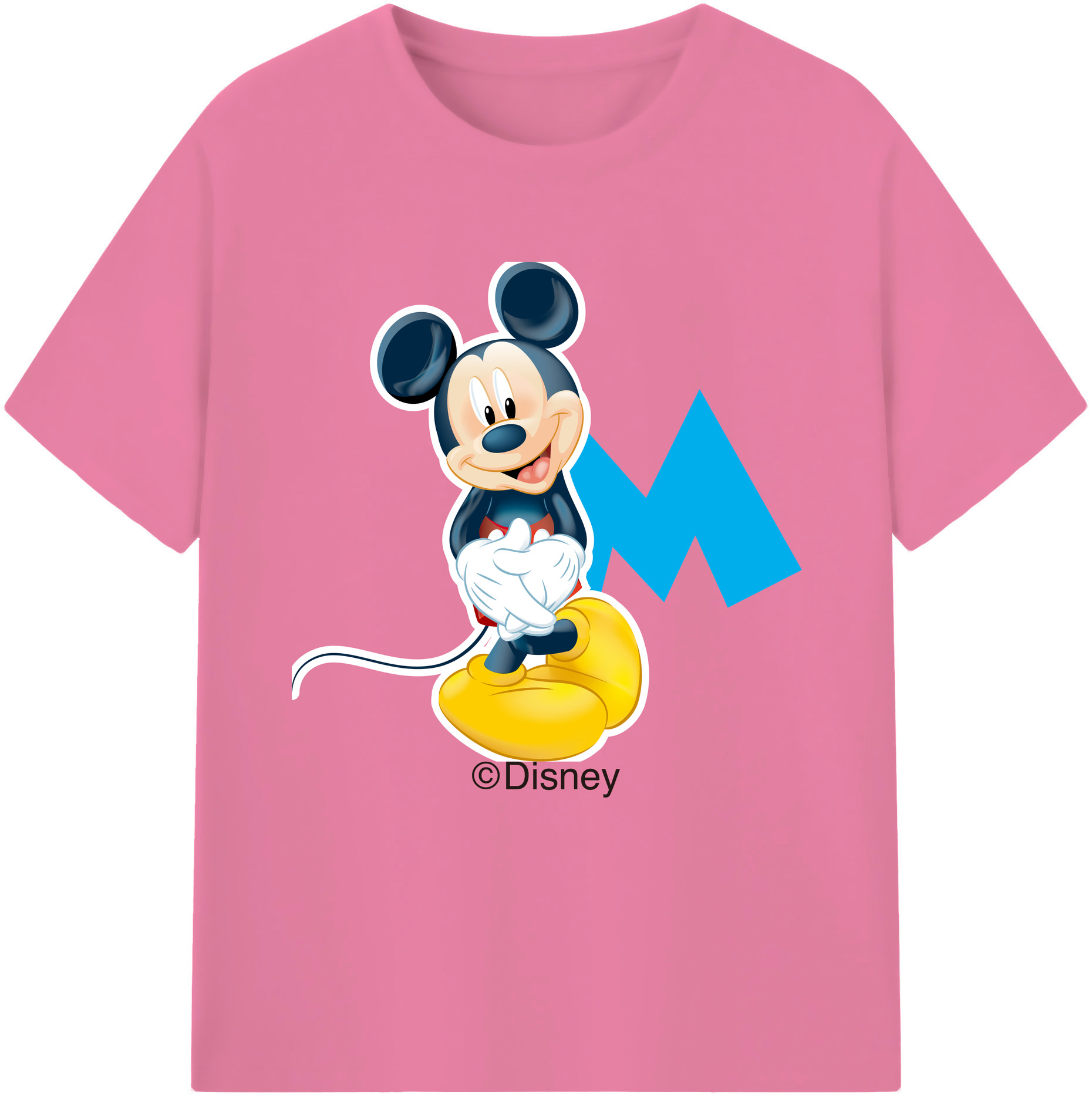 （画像用） ミッキーマウス Mickey Mouse 綿100％半袖Tシャツ（フロントプリント）